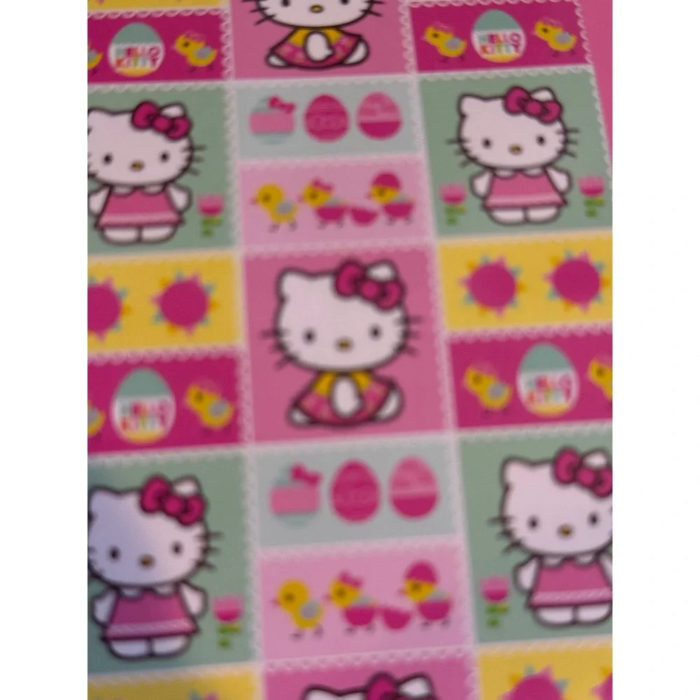 Hello Kitty NWT Pink & Aqua Easter Chicks Spring Silk Touch Throw Measures 50x70